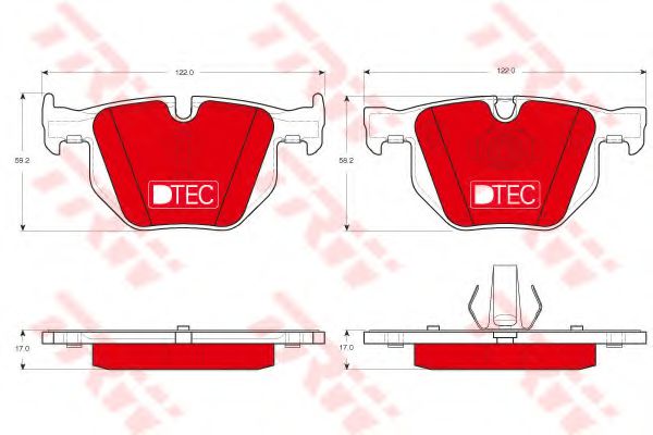 Тормозные колодки TRW GDB1730DTE
