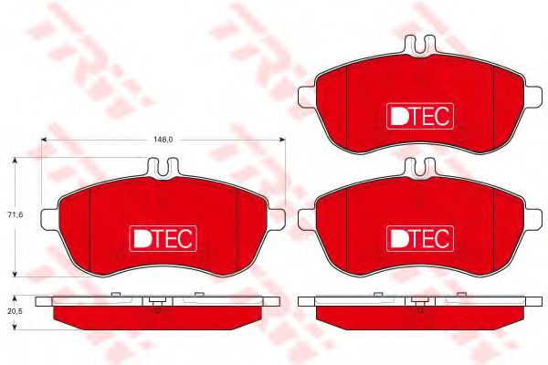 Тормозные колодки TRW GDB1736DTE