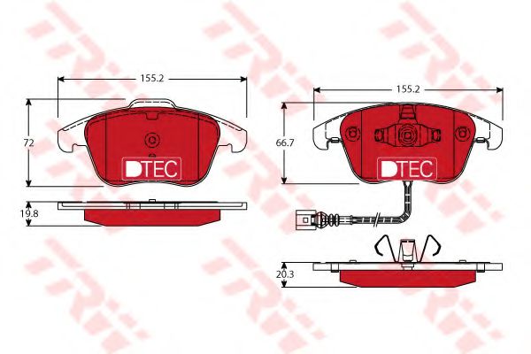 Тормозные колодки TRW GDB1762DTE