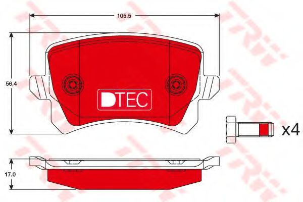 Тормозные колодки TRW GDB1763DTE