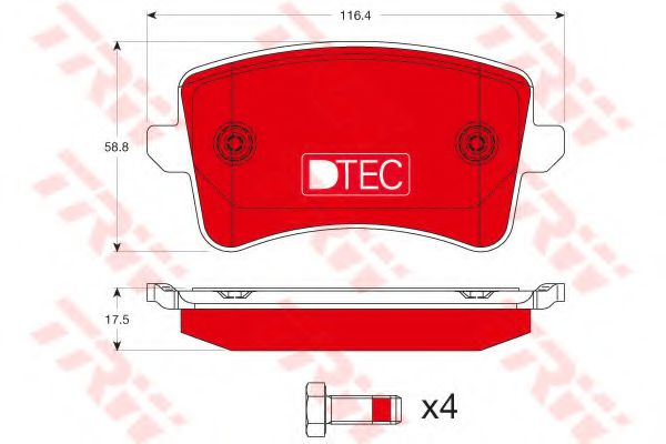 Тормозные колодки TRW GDB1765DTE