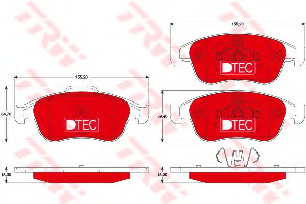 Тормозные колодки TRW GDB1789DTE
