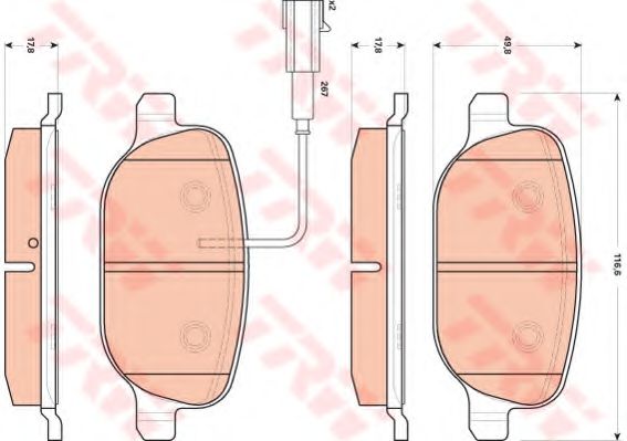 Тормозные колодки TRW GDB1851
