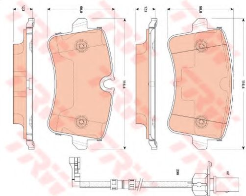 Тормозные колодки TRW GDB1867