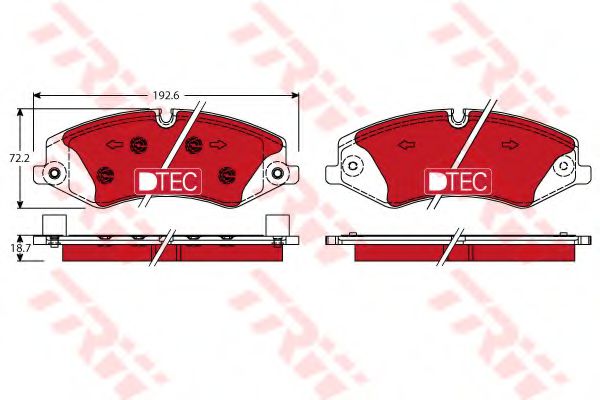 Тормозные колодки TRW GDB1898DTE