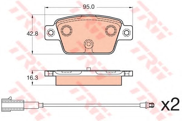 Тормозные колодки TRW GDB2054