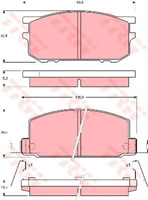 Тормозные колодки trw GDB210
