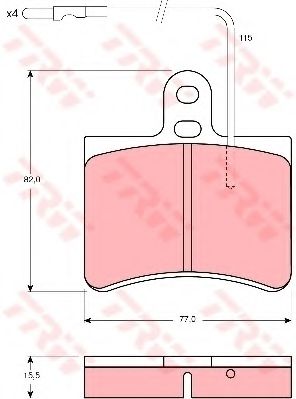 Тормозные колодки TRW GDB315