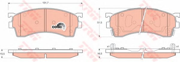 Тормозные колодки TRW GDB3209
