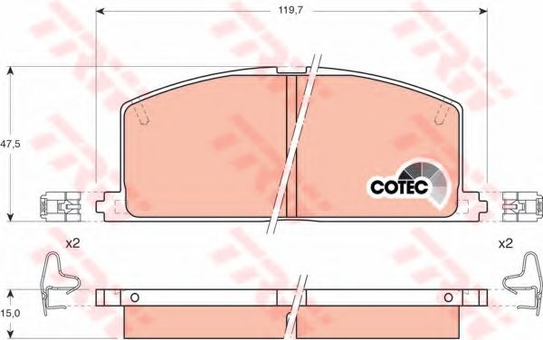Тормозные колодки TRW GDB323