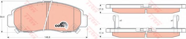 Тормозные колодки TRW GDB3268