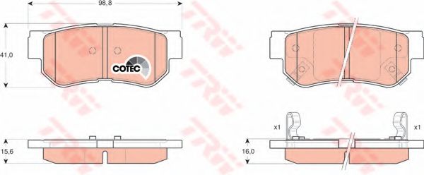 Тормозные колодки TRW GDB3284