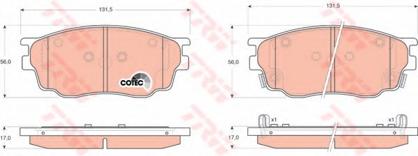 Тормозные колодки TRW GDB3309