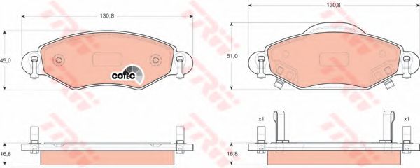 Тормозные колодки TRW GDB3324