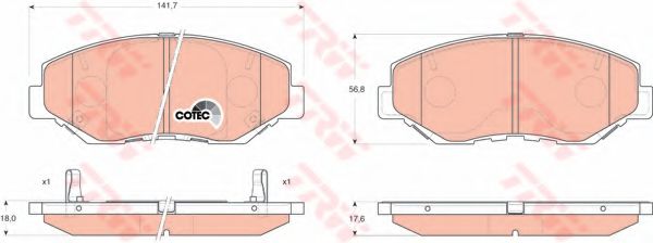 Тормозные колодки TRW GDB3325