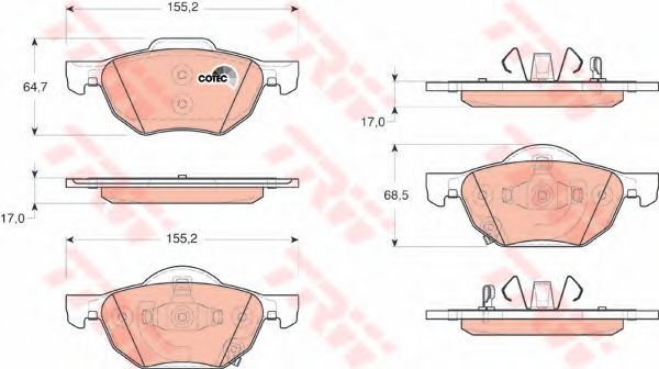 Тормозные колодки TRW GDB3355