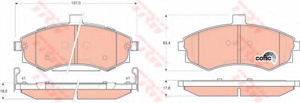 Тормозные колодки TRW GDB3378