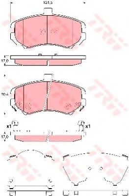 Тормозные колодки TRW GDB3431