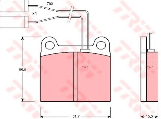 Тормозные колодки TRW GDB362