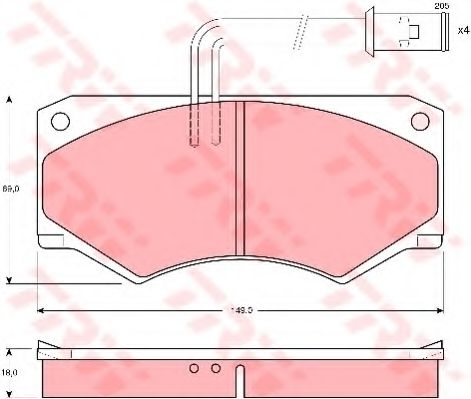 Тормозные колодки TRW GDB390