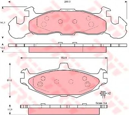 Тормозные колодки TRW GDB4003