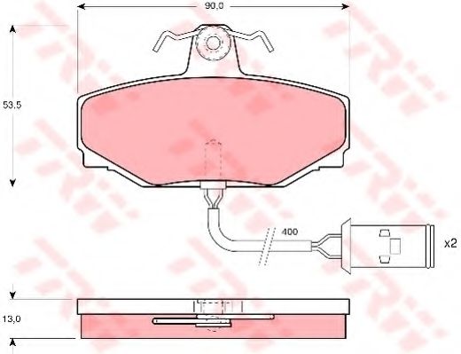 Тормозные колодки TRW GDB412