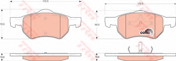 Тормозные колодки TRW GDB4128