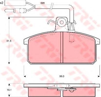 Тормозные колодки TRW GDB417