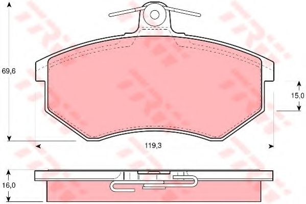 Тормозные колодки TRW GDB430
