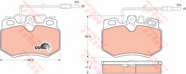 Тормозные колодки TRW GDB446