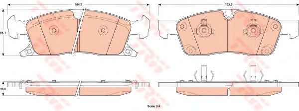 Тормозные колодки TRW GDB4603