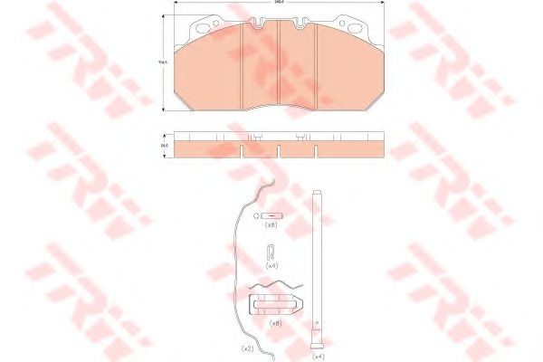 Тормозные колодки TRW GDB5019 Тормозные колодки TRW GDB5019
