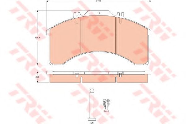 Тормозные колодки TRW GDB5024 Тормозные колодки TRW GDB5024