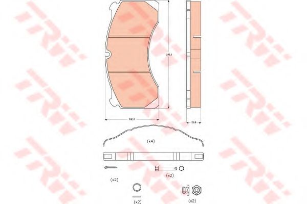 Тормозные колодки TRW GDB5082 Тормозные колодки TRW GDB5082