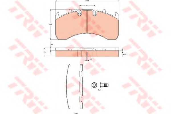 Тормозные колодки TRW GDB5098 Тормозные колодки TRW GDB5098
