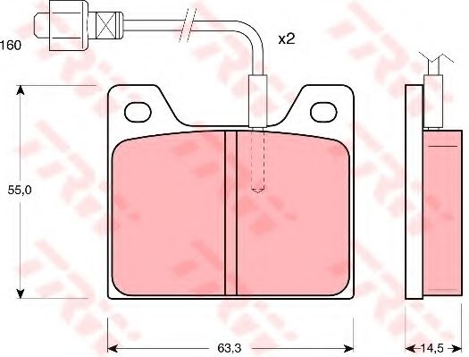 Тормозные колодки TRW GDB627