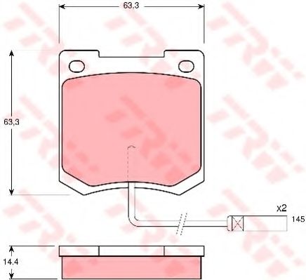 Тормозные колодки trw GDB646