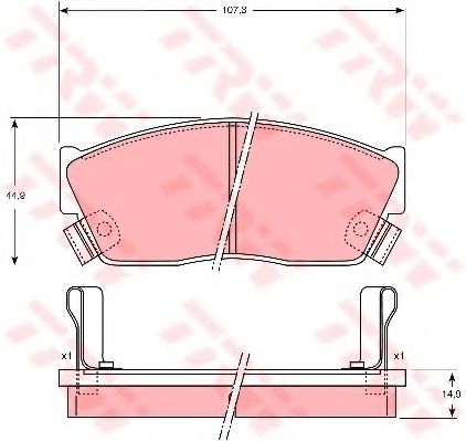 Тормозные колодки TRW GDB750