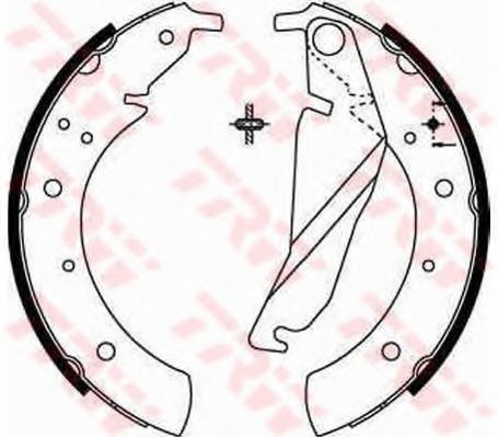 Тормозные колодки барабанные TRW GS8209