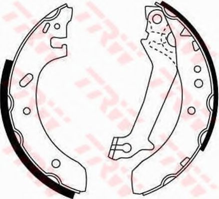 Тормозные колодки барабанные TRW GS8607
