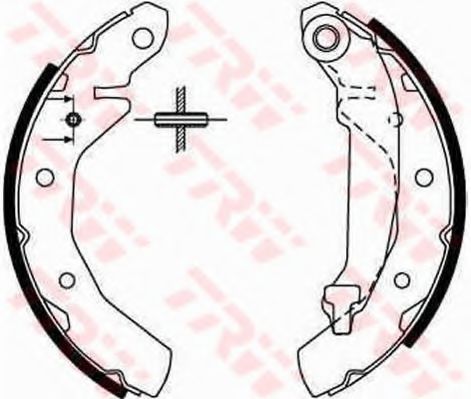 Тормозные колодки барабанные TRW GS8646