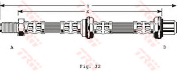 Тормозной шланг trw PHB140
