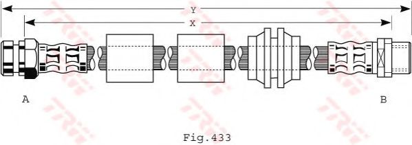 Тормозной шланг TRW PHB440
