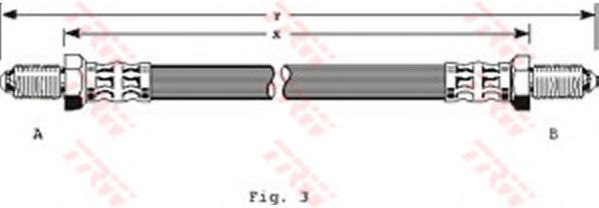 Тормозной шланг trw PHC116