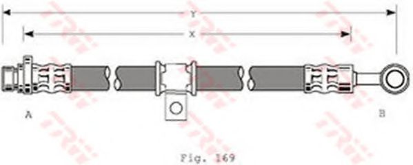 Тормозной шланг trw PHD280