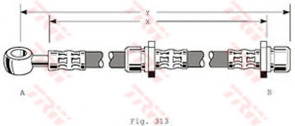Тормозной шланг TRW PHD318