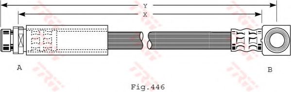 Тормозной шланг TRW PHD475