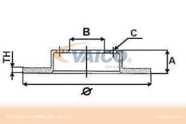 Тормозной диск VAICO V10-80050