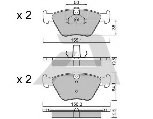 Тормозные колодки AISIN BPBM-1002