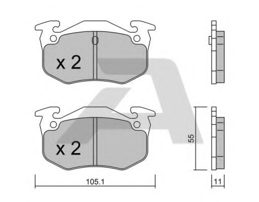 Тормозные колодки AISIN BPCI-2001